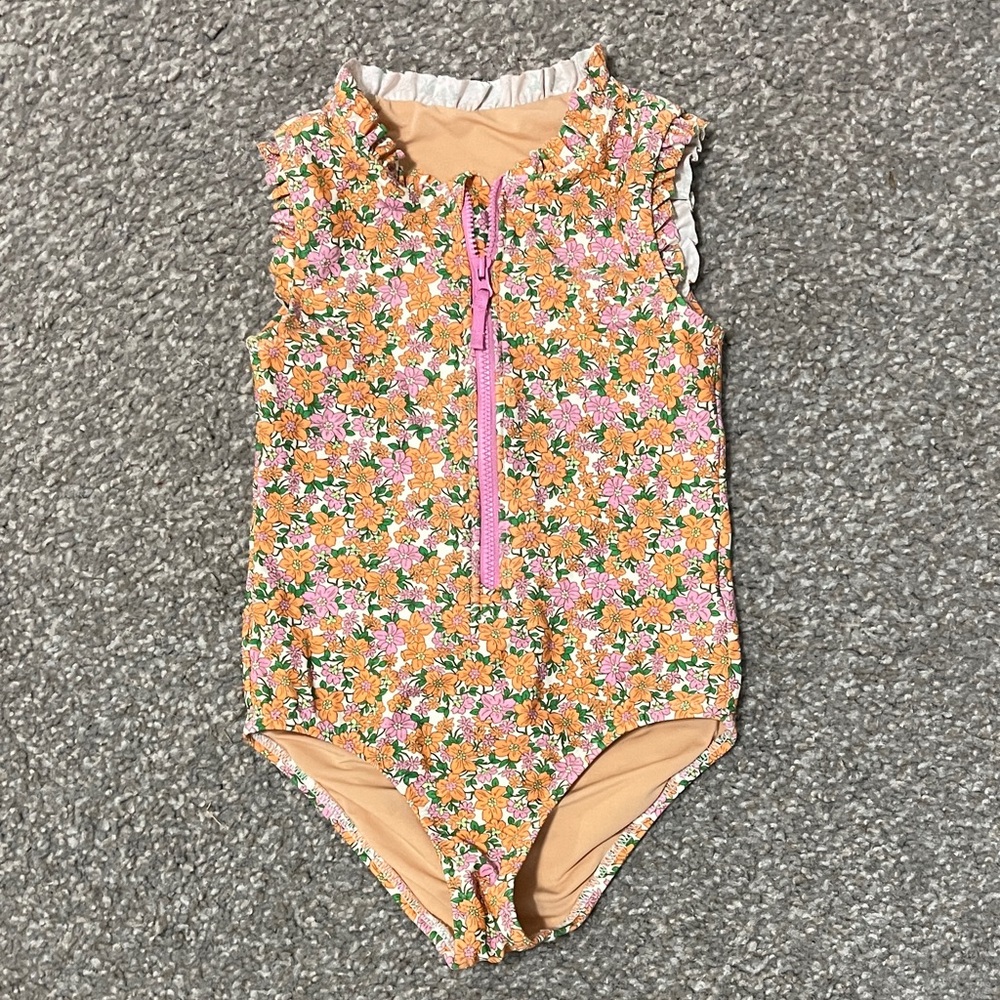Crewcuts Floral Swimsuit with Zipper